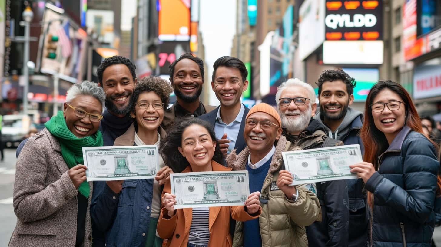 QYLD stock dividend in hand