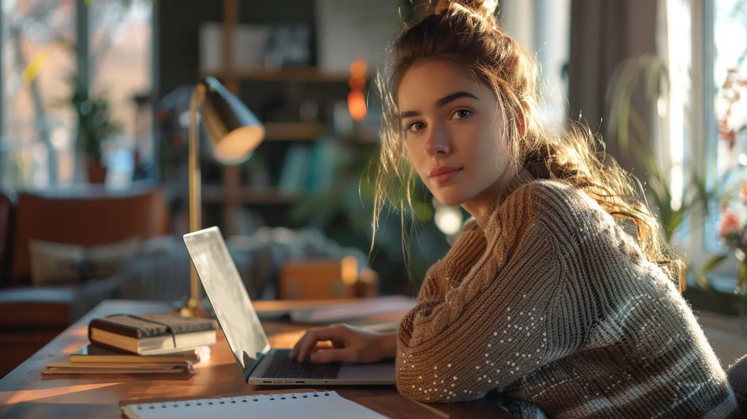 image of a student reading ads for freelance writing for students