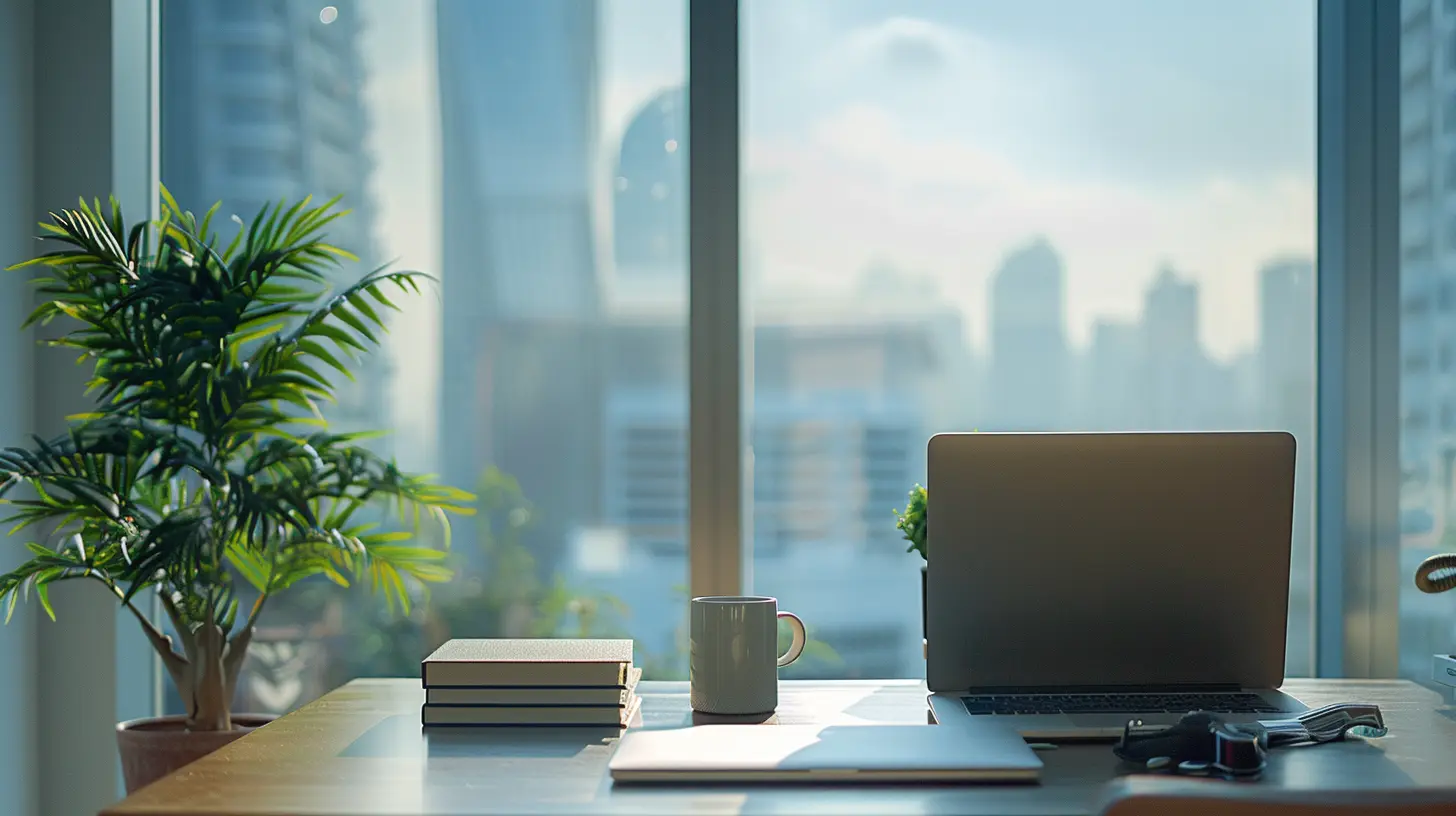 image of hotel room of a remote writing worker