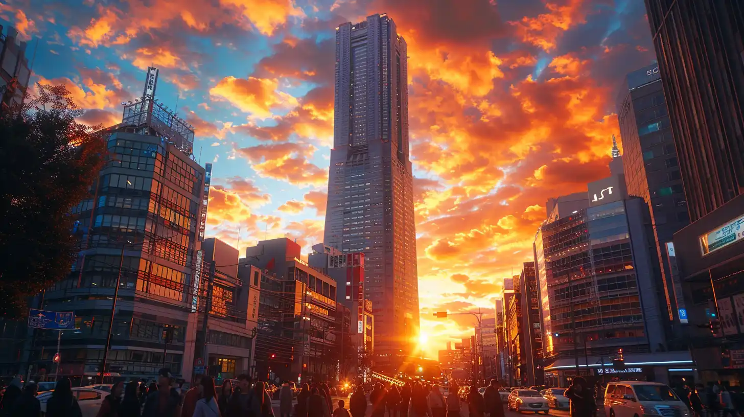 A Towering Skyscraper representing the tech industry