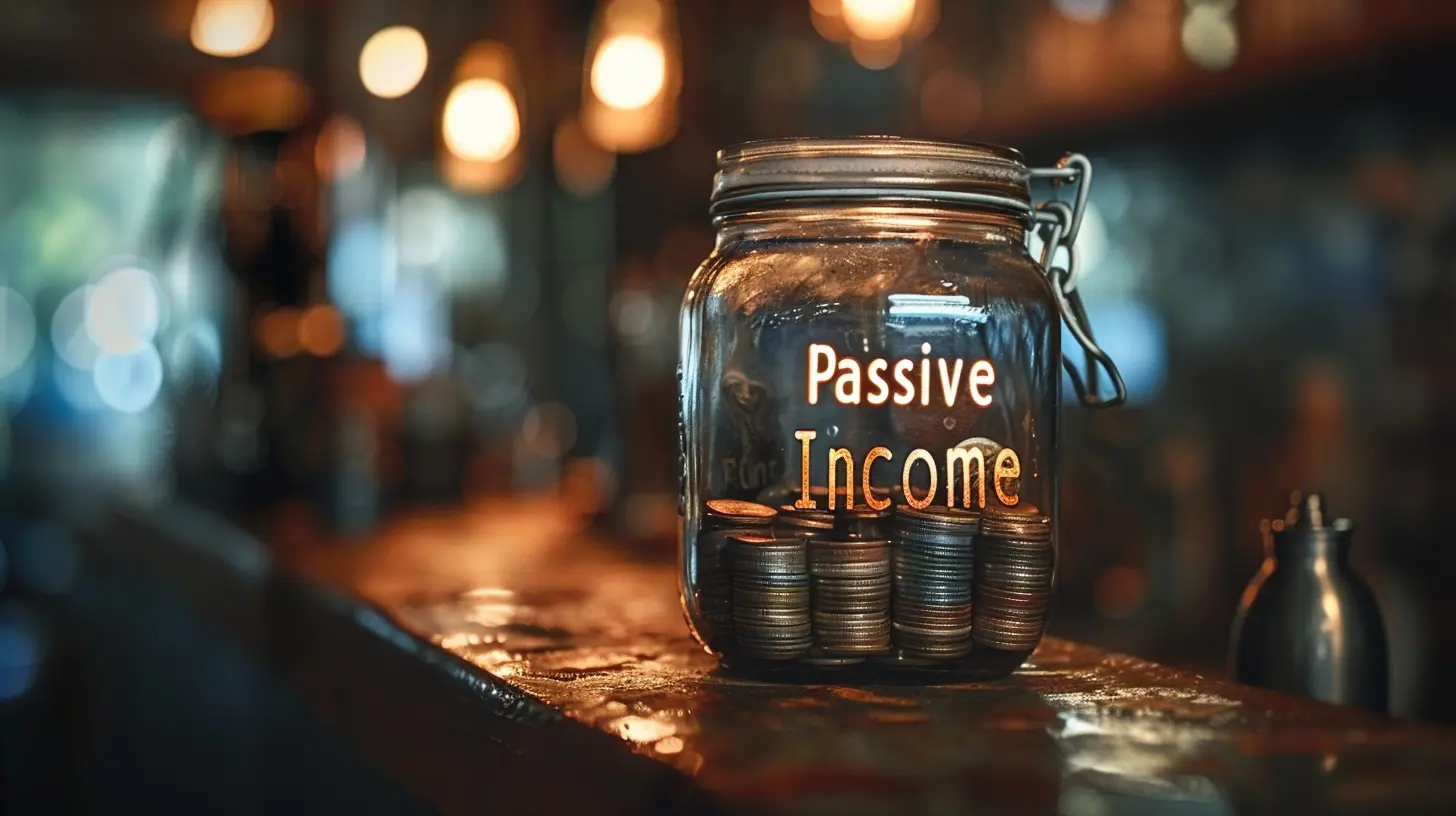 image of a jar of passive income through dividends