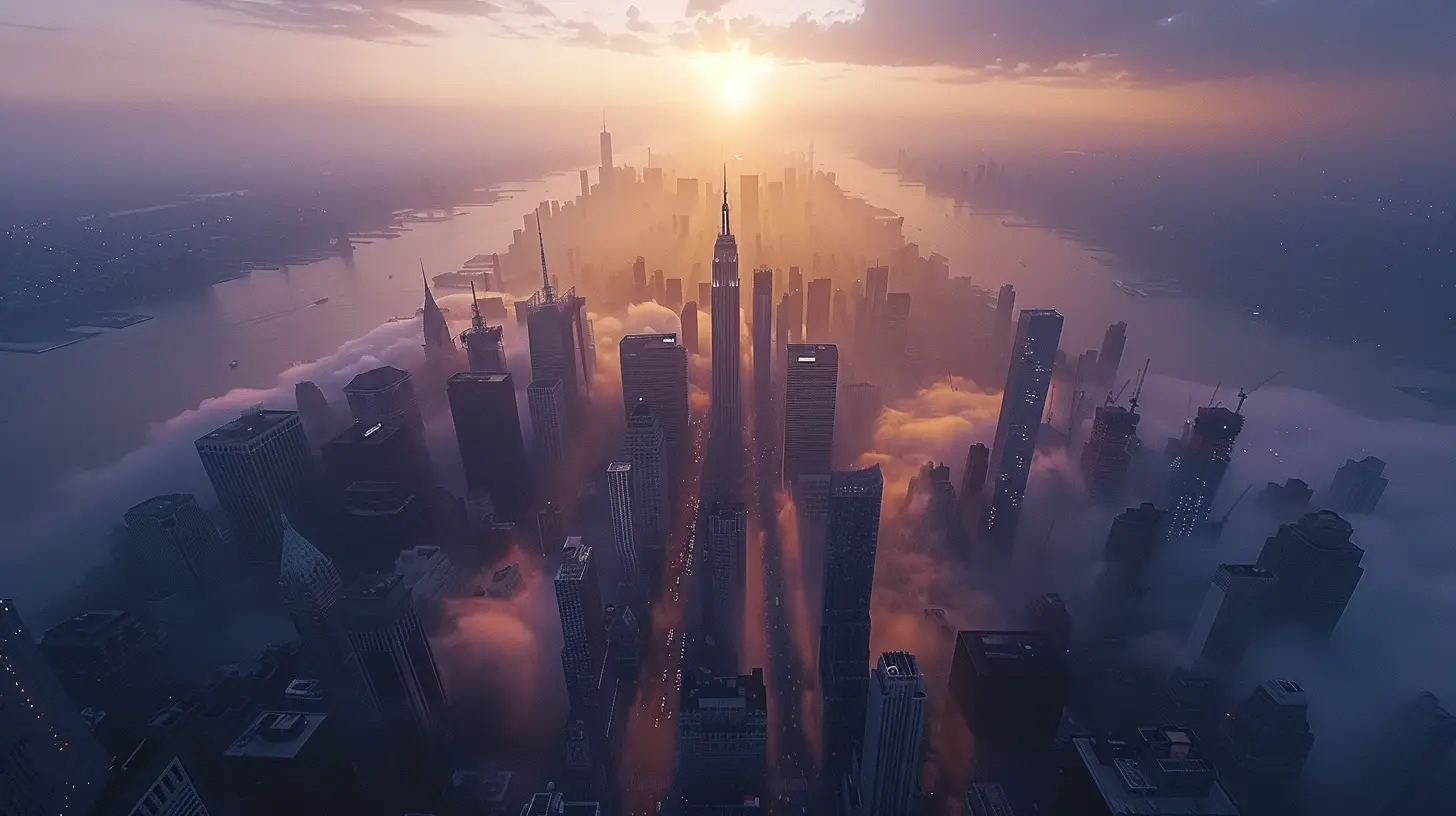 image of a city portraying dow dividend stocks and capital wealth