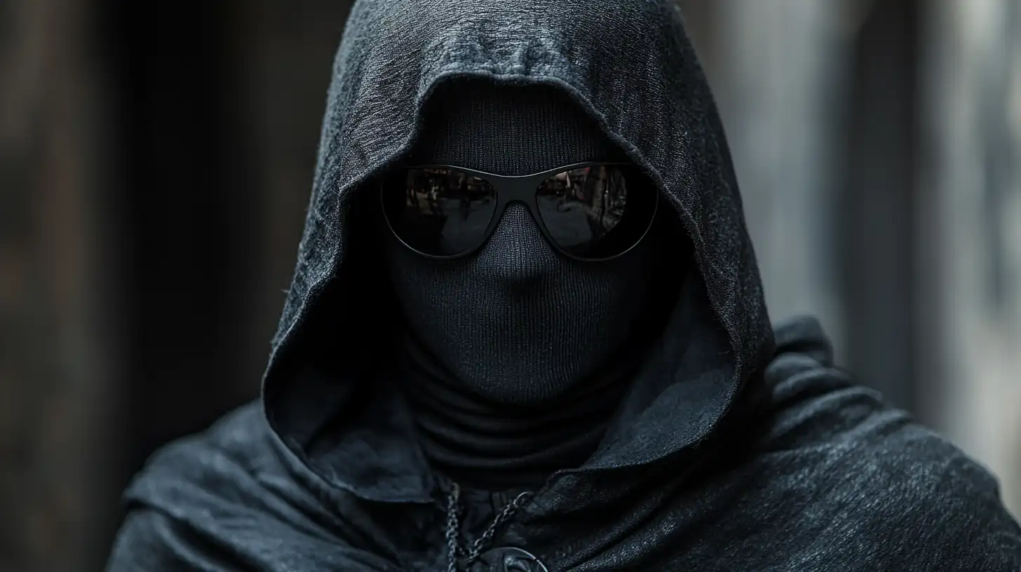 image of a concealed person getting paid anonymously