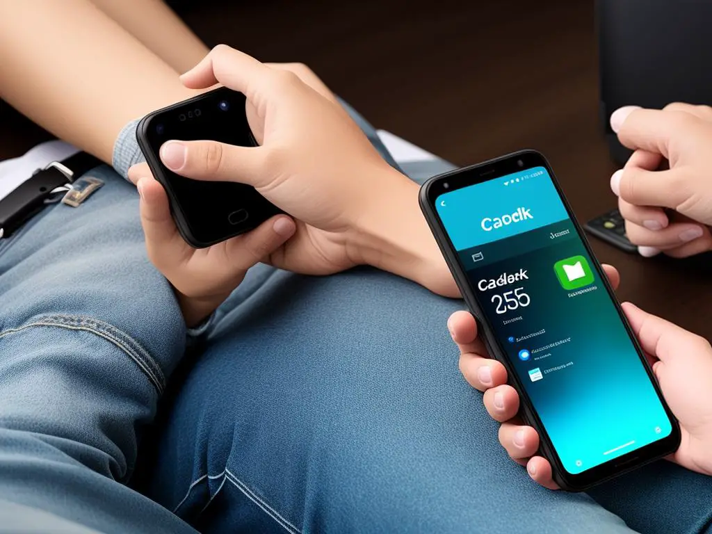 Image of a person using a cashback app on a smartphone