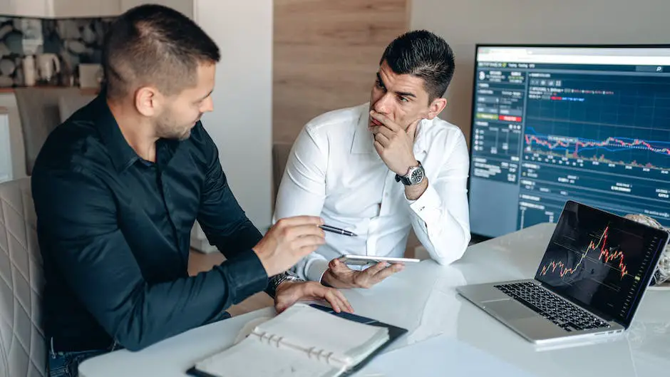 A visualization of the day trading landscape with traders in front of computer screens.