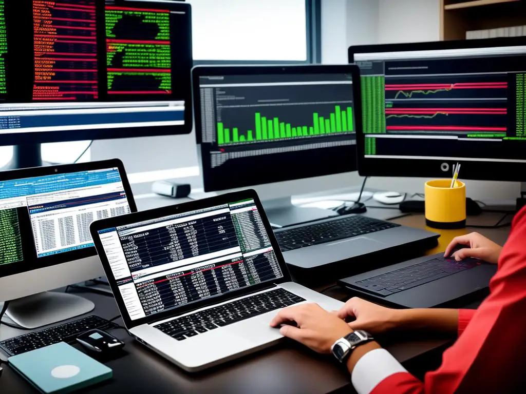 Image illustrating the legal and regulatory aspects of day trading, showing a scale balancing financial gain and legal compliance.