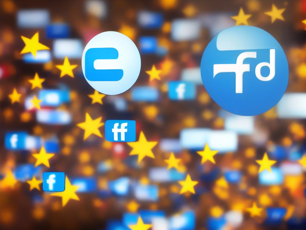 Illustration of a person standing on social media icons with a euro sign floating above them.