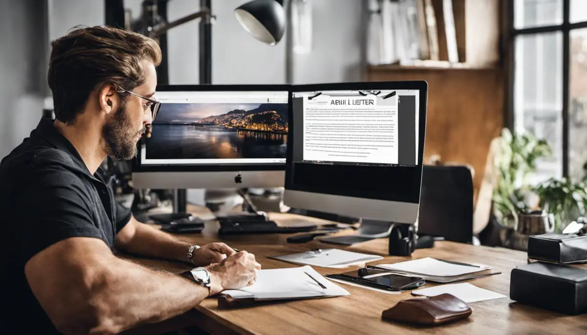 An image of a professional editor working on a cover letter, highlighting the importance of professional editing in enhancing cover letters.